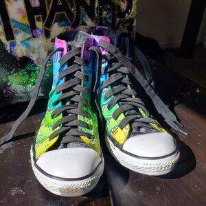 Custom Painted Rainbow Converse